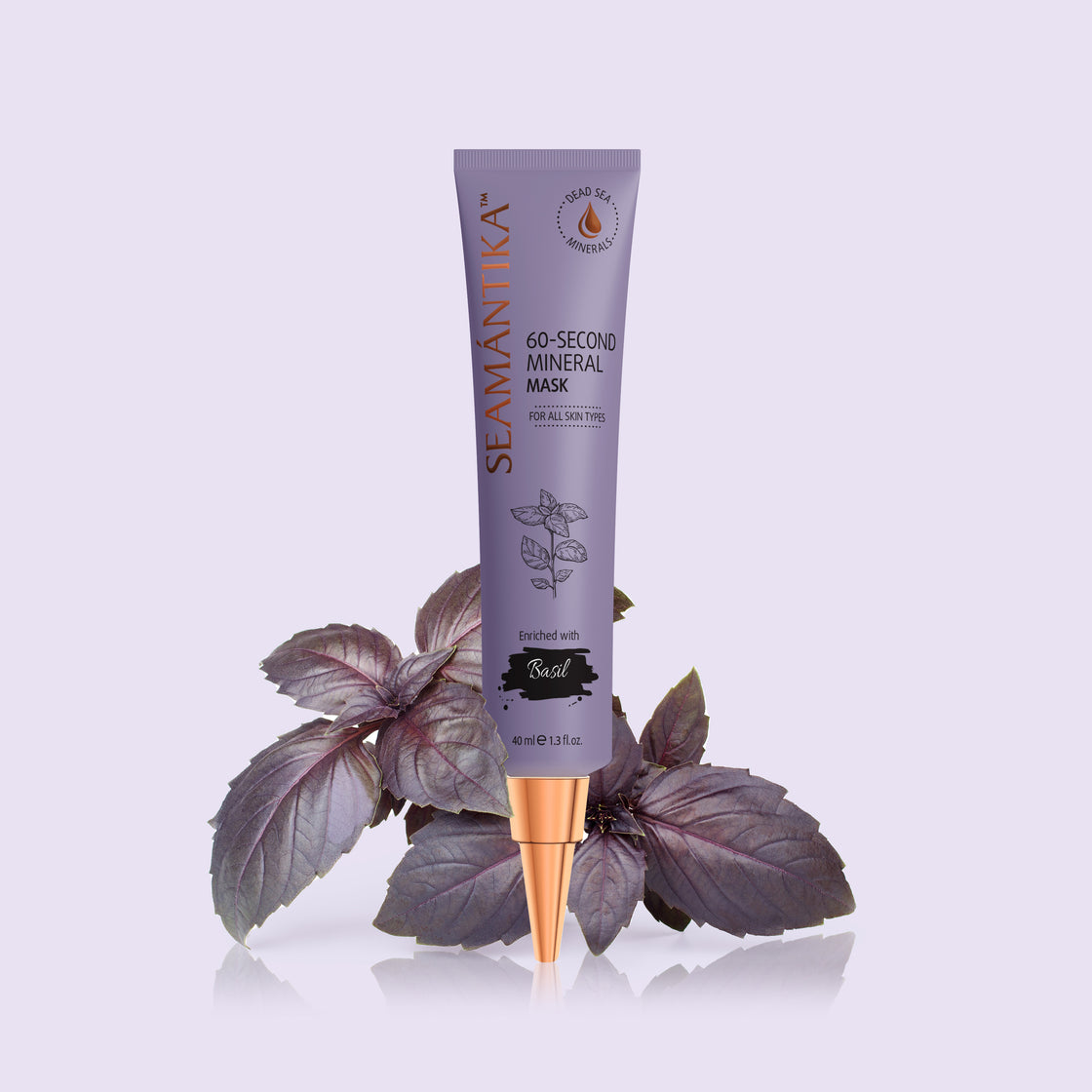 60-SECOND MINERAL MASK - BASIL LEAF EXTRACT