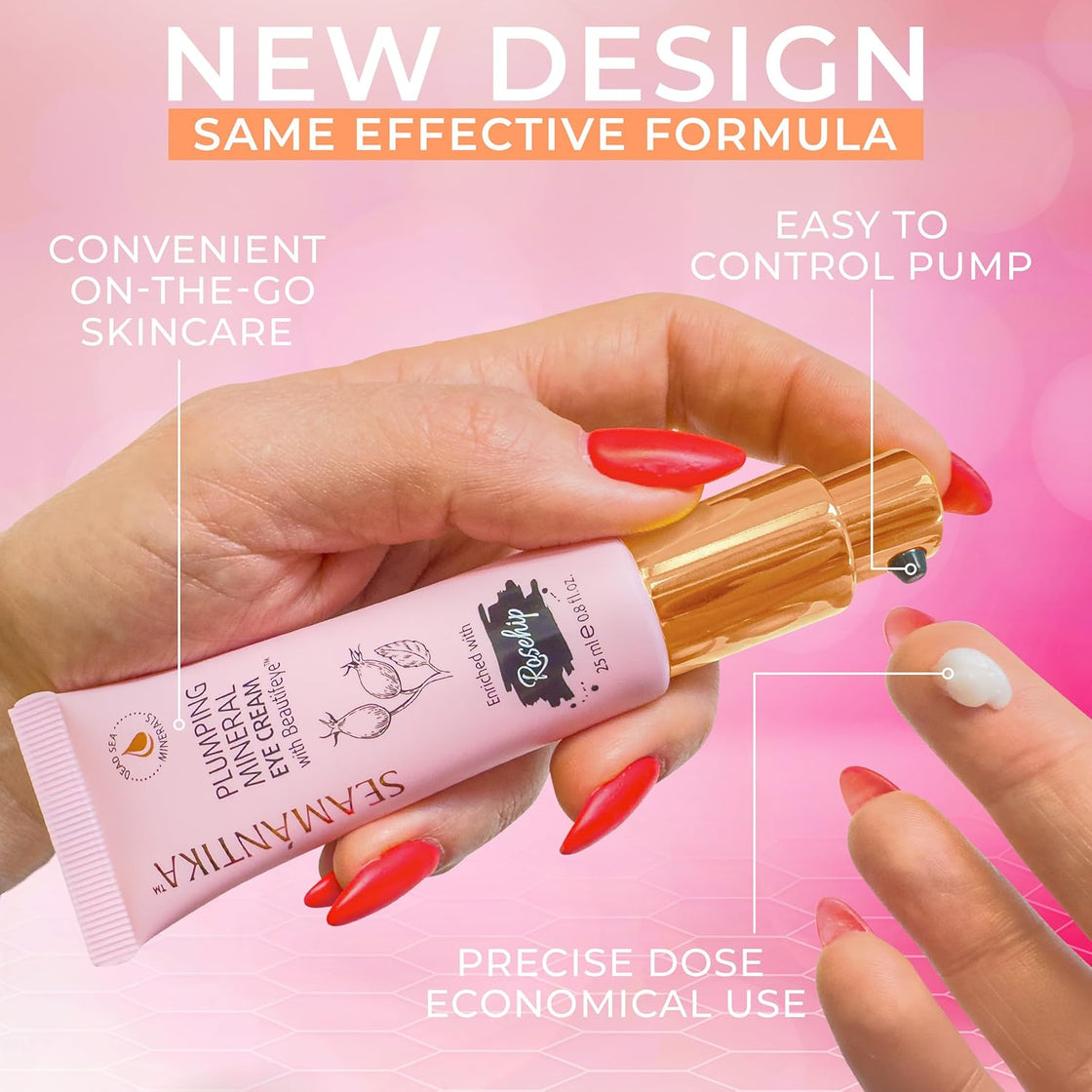 PLUMPING MINERAL EYE CREAM - ROSE HIP FRUIT OIL
