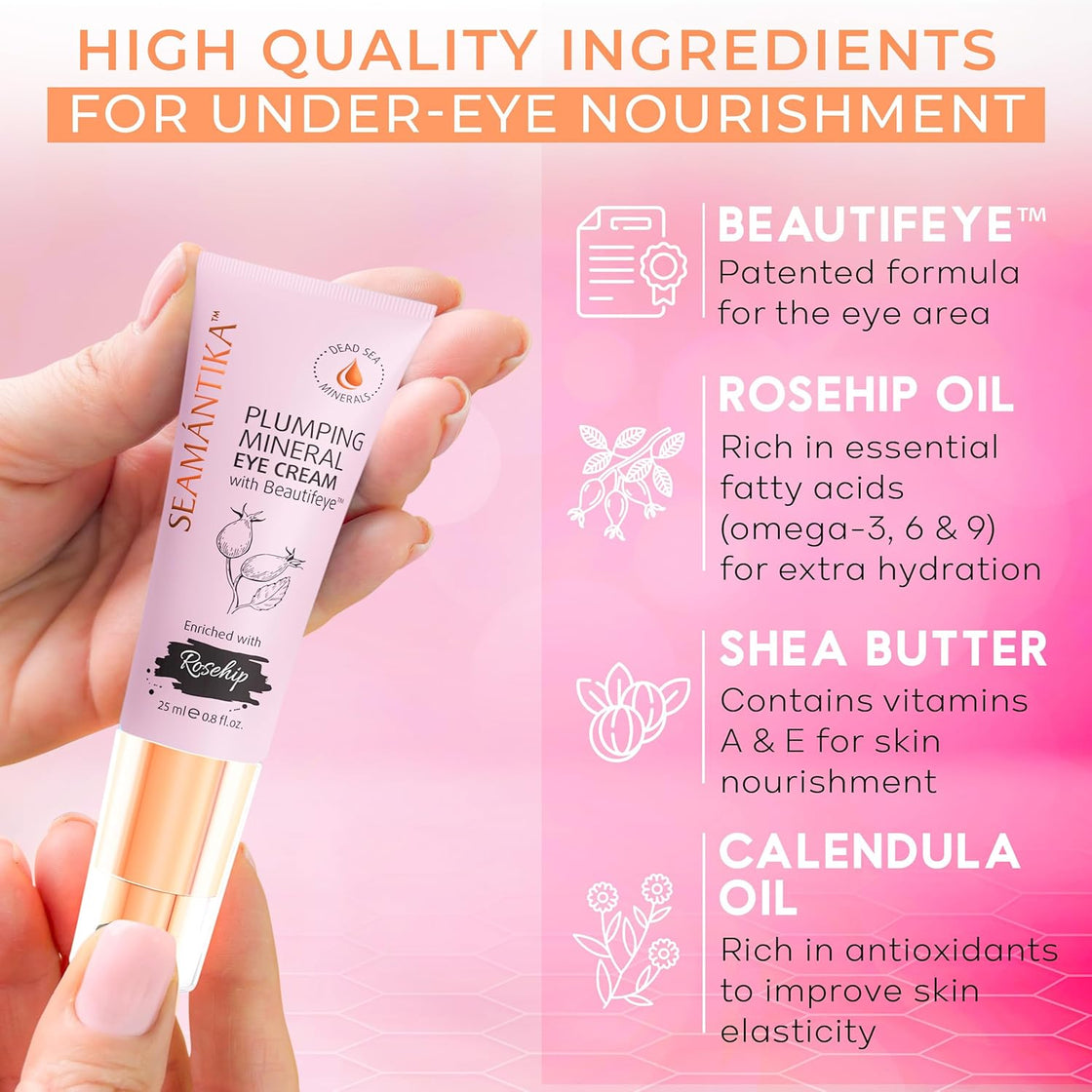PLUMPING MINERAL EYE CREAM - ROSE HIP FRUIT OIL