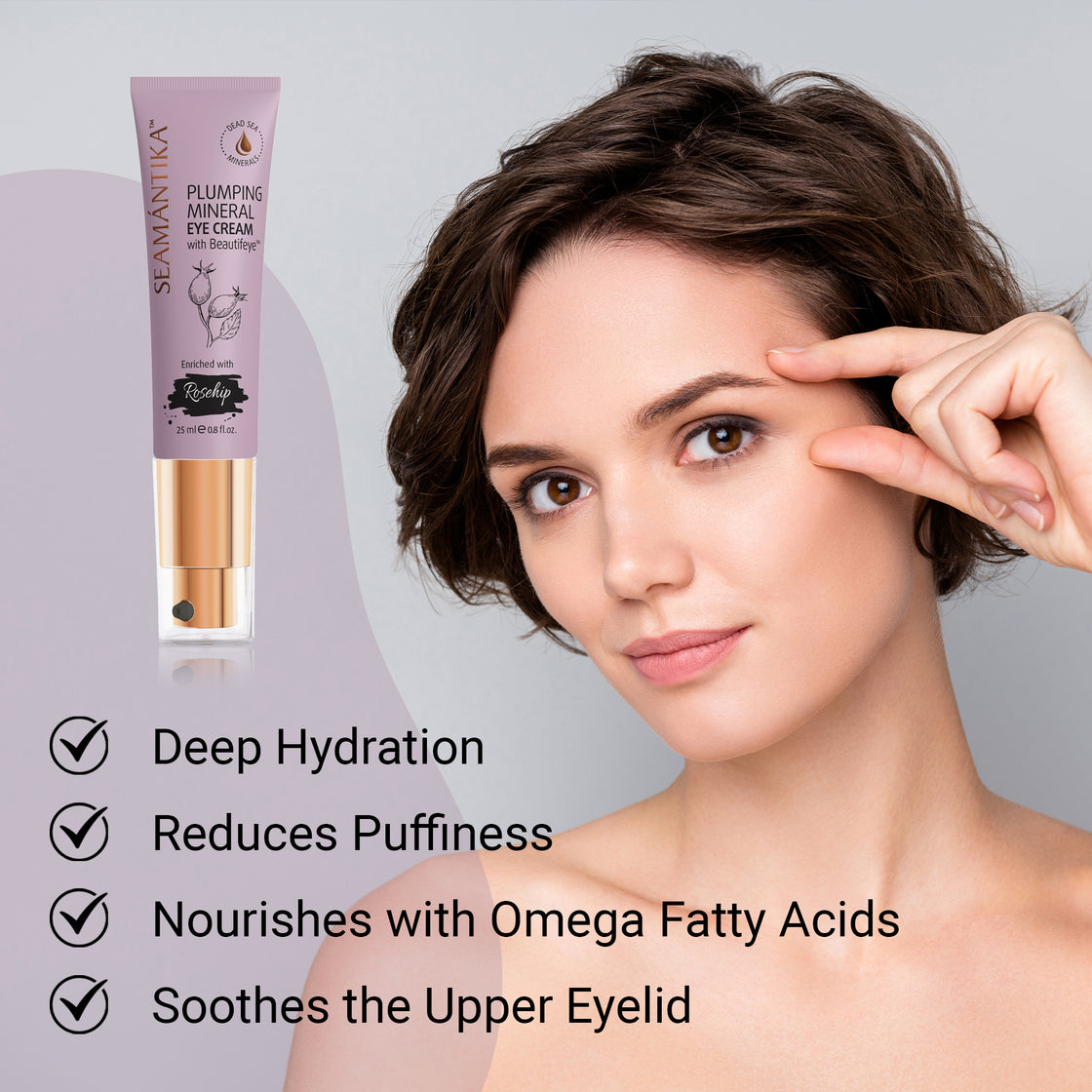 PLUMPING MINERAL EYE CREAM - ROSE HIP FRUIT OIL