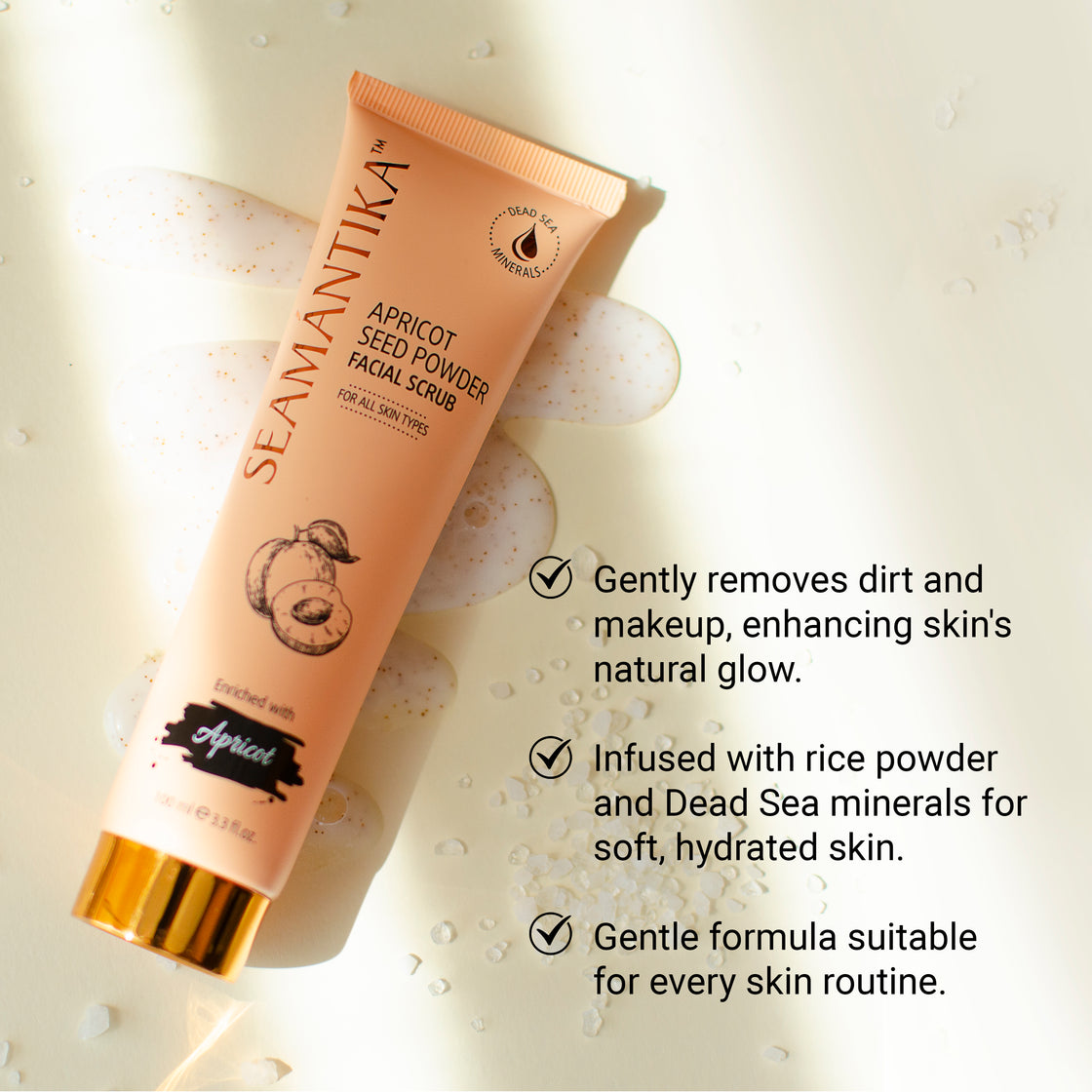 APRICOT SEED POWDER FACIAL SCRUB - APRICOT SEED