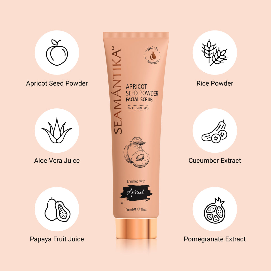 APRICOT SEED POWDER FACIAL SCRUB - APRICOT SEED