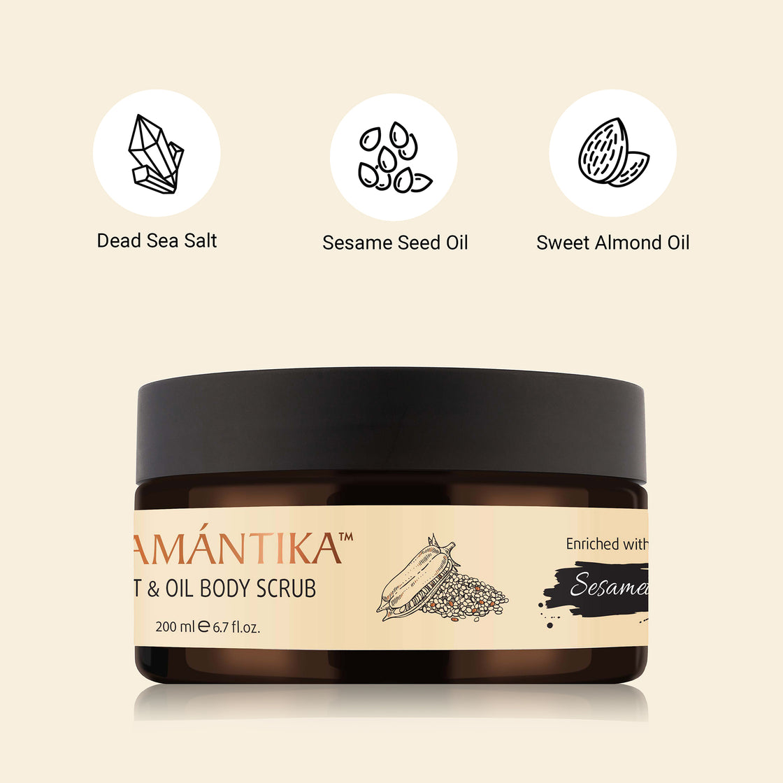 SALT & OIL BODY SCRUB - SESAME SEED OIL